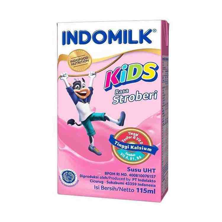 INDOMILK SUSU CAIR UHT KIDS STRAWBERRY TPK 115mL