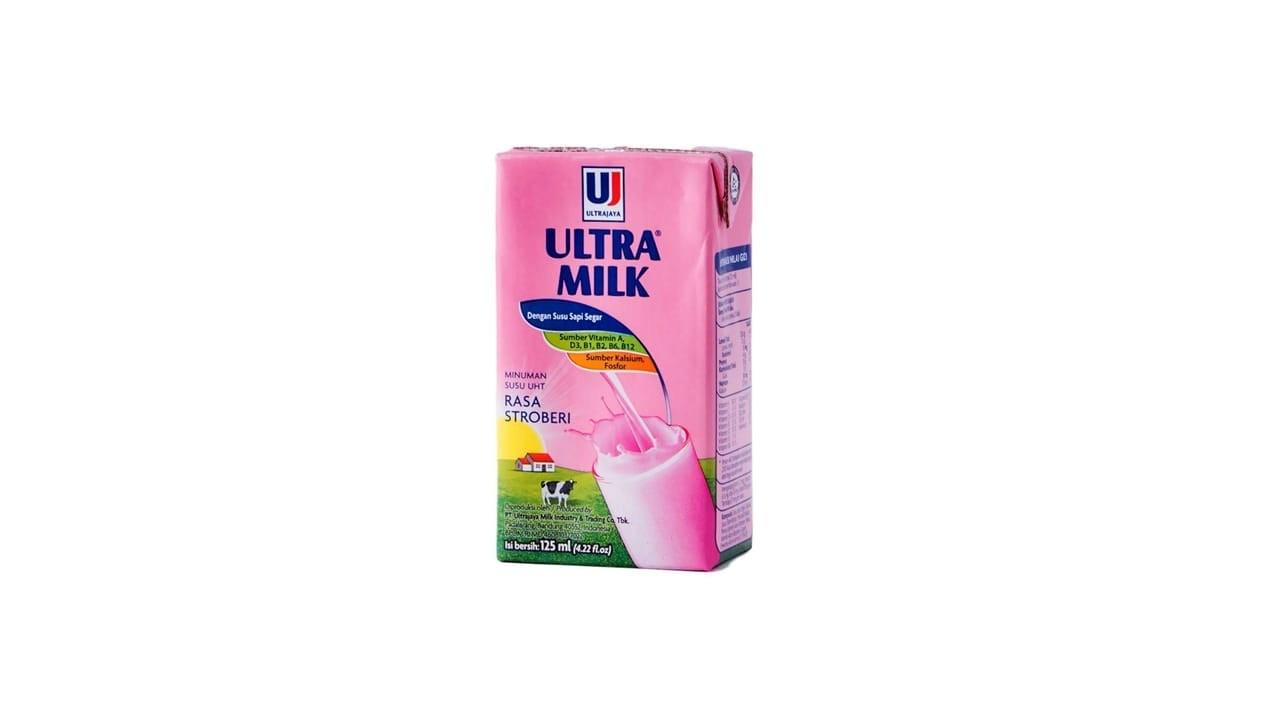 ULTRA MILK RASA STROBERI 125ML
